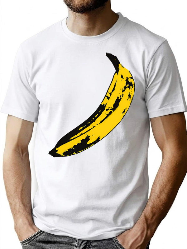 Banana T-Shirt - Retro Graphic Tee for Men & Women - White