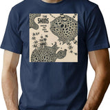 Band Music Dance Funny Vintage T-Shirt - Retro Graphic Casual Tee - Navy