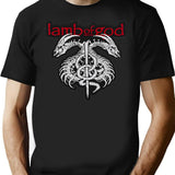 Band Rock Lamb T-Shirt - Retro Graphic Tee for Men & Women - Black