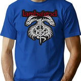 Band Rock Lamb T-Shirt - Retro Graphic Tee for Men & Women - Blue