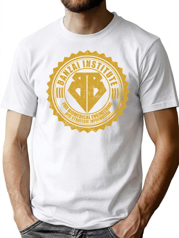 Banzai Institute T-Shirt - Retro Graphic Tee for Men & Women - White
