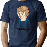 Barbara Waltersa Fan Art (1) T-Shirt - Retro Graphic Tee for Men & Women - Navy