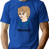Barbara Waltersa Fan Art (1) T-Shirt - Retro Graphic Tee for Men & Women - Blue