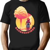 Barbenheimer 2023 (2) T-Shirt - Retro Graphic Tee for Men & Women - Black