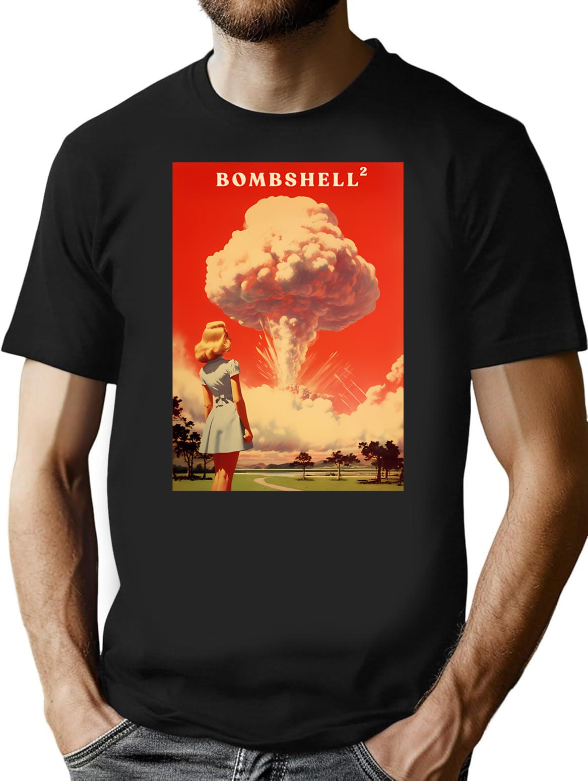 Barbenheimer 2023 (5) T-Shirt - Retro Graphic Tee for Men & Women - Black