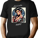 Barber Girl No.5 - Love Is In The Hair T-Shirt - Black