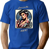 Barber Girl No.5 - Love Is In The Hair T-Shirt - Blue