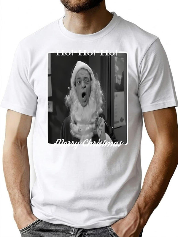 Barney Fife Dressed As Santa Claus T-Shirt - White