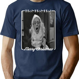 Barney Fife Dressed As Santa Claus T-Shirt - Navy