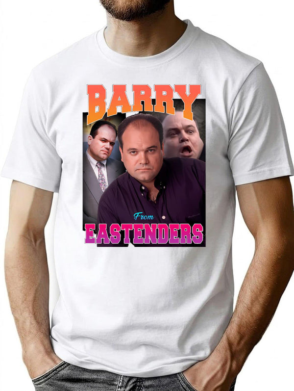 Barry From Eastenders (1) T-Shirt - Retro Graphic Tee for Men & Women - White