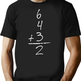 Baseball Inspired Math 6 4 3 2 Double Play Softball Game Tee - Black