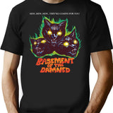 Basement Of The Damned T-Shirt - Retro Graphic Tee for Men & Women - Black