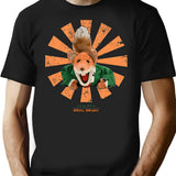 Basil Brush Retro Japanese T-Shirt - Black
