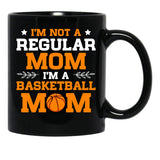 Basketball Mom I'M Not Normal Mom Black Coffee Mug, Gift Coffee Mug - Black