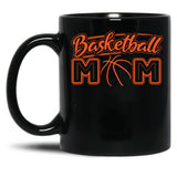 Basketball Mom Mothers Day Gift Ball Mom Black Coffee Mug, Gift Coffee Mug