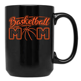 Basketball Mom Mothers Day Gift Ball Mom Black Coffee Mug, Gift Coffee Mug - Black