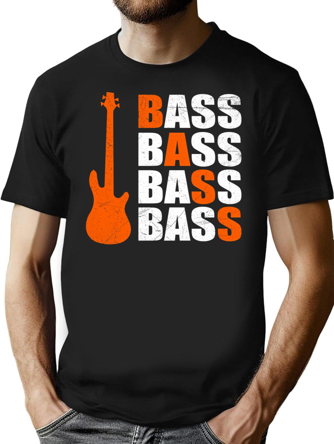 Bass Guitar Bass Bass Bass Music Funny Gift Idea T-Shirt - Black