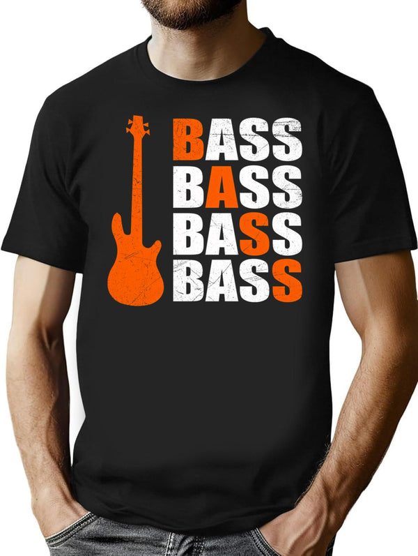 Bass Guitar Bass Bass Bass Music Funny Gift Idea T-Shirt - Black