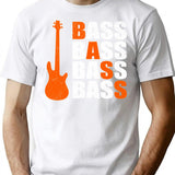 Bass Guitar Bass Bass Bass Music Funny Gift Idea T-Shirt - White