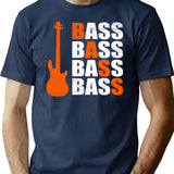 Bass Guitar Bass Bass Bass Music Funny Gift Idea T-Shirt - Navy