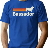 Bassador Dog Vintage Retro Pet Lover T-Shirt - Blue