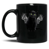 Batcat Black Cat Kitten Bat Funny T-Shirt Black Coffee Mug, Gift Coffee Mug