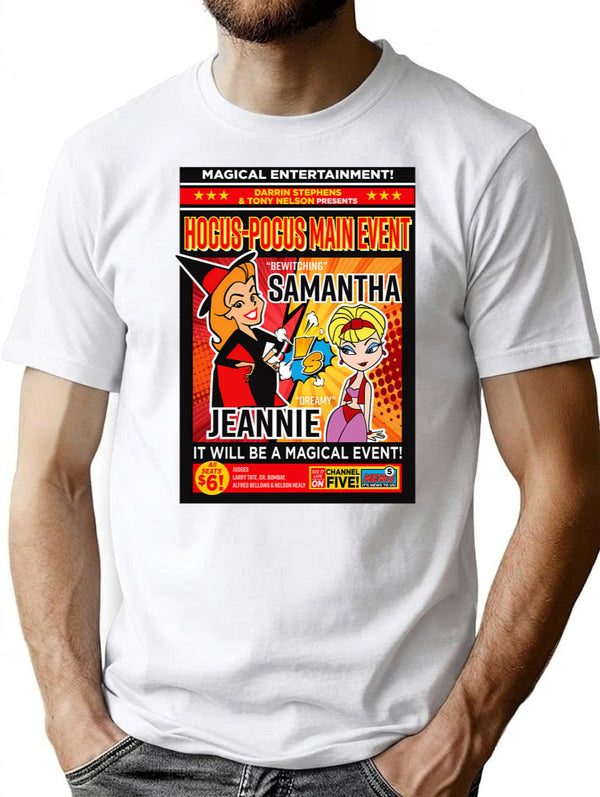 Battle Samantha Vs Jeannie Magic Event T-Shirt - White