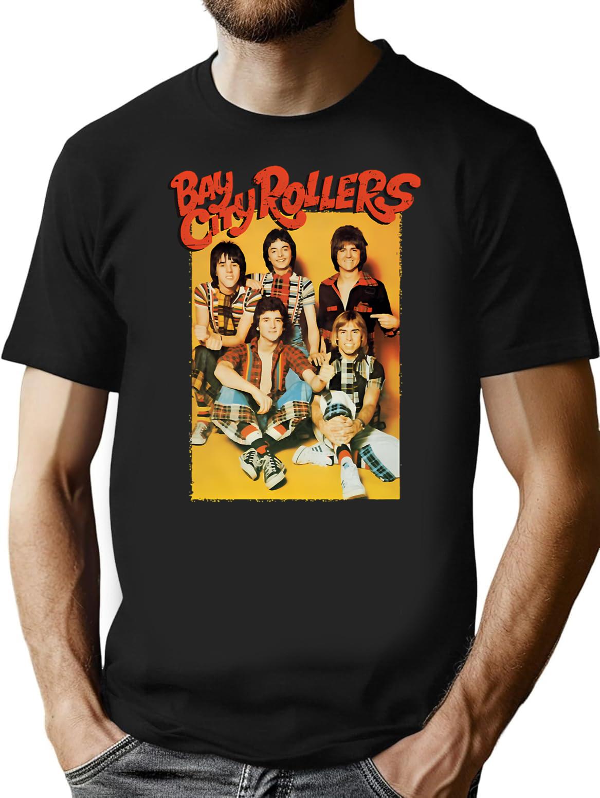 Bay City Rollers T-Shirt - Retro Graphic Tee for Men & Women - Black