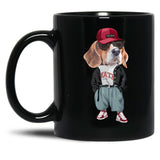 Beagle - Hip Hop Style Black Coffee Mug, Gift Coffee Mug