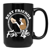 Beagle Lover Design Best Friends For Life Black Coffee Mug, Gift Coffee Mug - Black