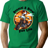 Beagles And Bikes Dog Riding Motorcycle T-Shirt - Green