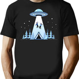 Beaming Up T-Shirt - Retro Graphic Tee for Men & Women - Black