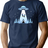 Beaming Up T-Shirt - Retro Graphic Tee for Men & Women - Navy