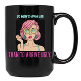Beautiful Girl T-Shirt Funny T-Shirt Gift For Sister Gift For Girlfriend Makeup Black Coffee Mug, Gift Coffee Mug - Black