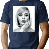 Beautiful Raffaella Carra T-Shirt - Retro Graphic Tee for Men & Women - Navy