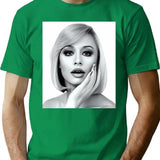 Beautiful Raffaella Carra T-Shirt - Retro Graphic Tee for Men & Women - Green