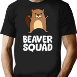 Beaver - Beaver Squad T-Shirt - Retro Graphic Tee for Men & Women - Black