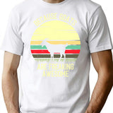 Because Goats Are Freaking Awesome - Retro Vintage Funny Goat Lovers Gift T-Shirt - White