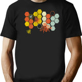 Beekeeper Beekeeping Honey Retro Vintage Honeycomb Funny T Shirt - Black