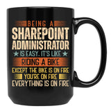 Being A Sharepoint Administrator Is Easy Black Coffee Mug, Gift Coffee Mug - Black