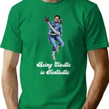 Being Elastic Is Fantastic T-Shirt - Retro Graphic Tee for Men & Women - Green