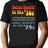 Being Twenty In The '70s Was Much More Fun Than Being Seventy In The '20s - Funny Boomer Design (1) T-Shirt - Black