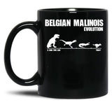 Belgian Malinois Evolution - Maligator Maliraptor Gift Black Coffee Mug, Gift Coffee Mug