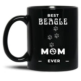 Best Beagle Mom Ever Black Coffee Mug, Gift Coffee Mug