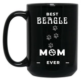Best Beagle Mom Ever Black Coffee Mug, Gift Coffee Mug