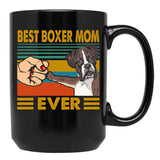 Best Boxer Mom Ever Black Coffee Mug, Gift Coffee Mug - Black