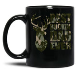 Best Buckin' Dad Ever - Camo Style Black Coffee Mug, Gift Coffee Mug