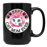 Best Cat Mom Ever (3) Black Coffee Mug, Gift Coffee Mug - Black