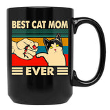 Best Cat Mom Ever Black Coffee Mug, Gift Coffee Mug - Black