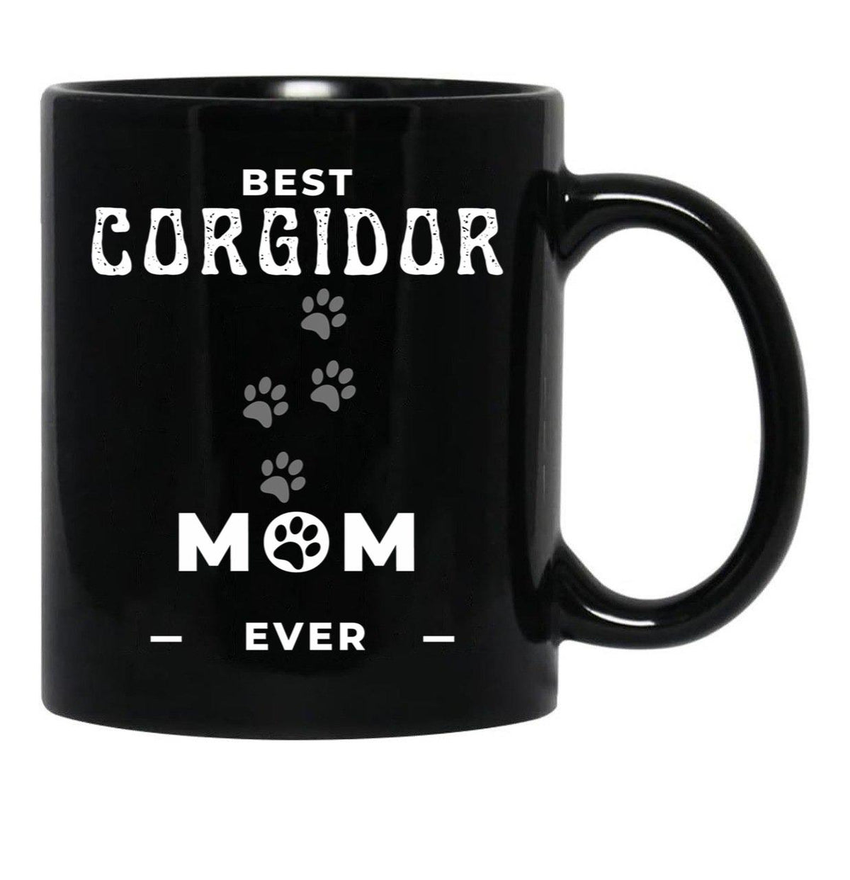Best Corgidor Mom Ever Black Coffee Mug, Gift Coffee Mug - Black